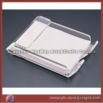 Elegant Clear Acrylic/Plexiglass Coaster/Tray/Stock /Note Pad Holder